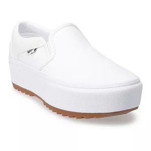 Vans Women's White Platform Sneakers